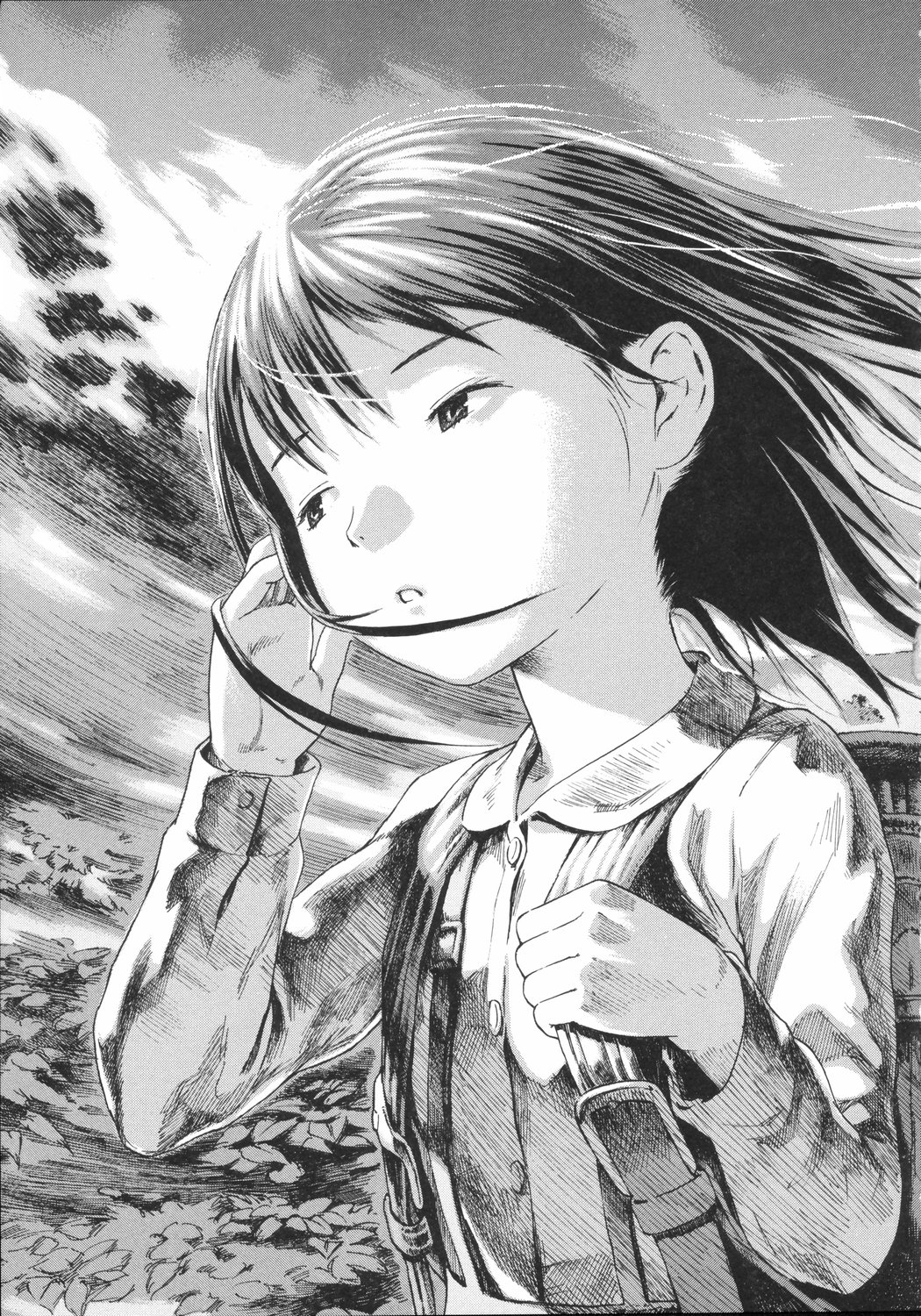 [雨がっぱ少女群] 小指でかきまぜて