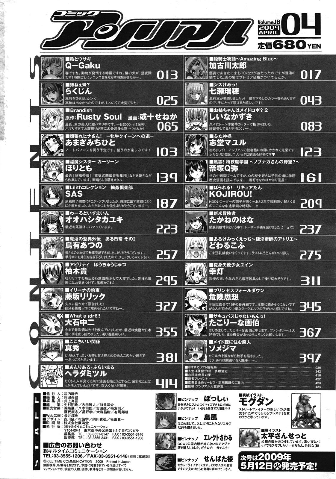 コミックアンリアル 2009年4月号 Vol.18