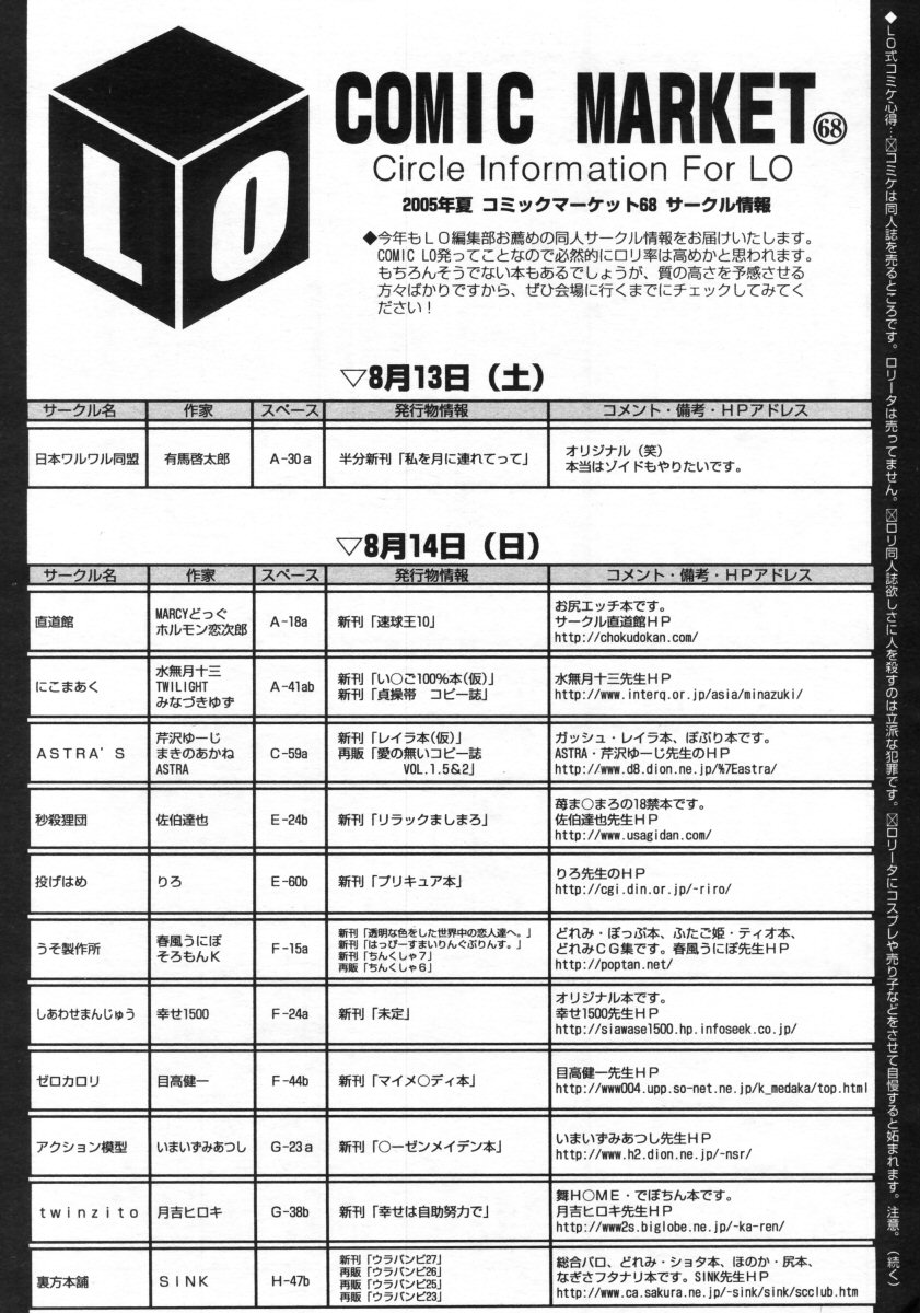 COMIC LO 2005年9月号 Vol.19