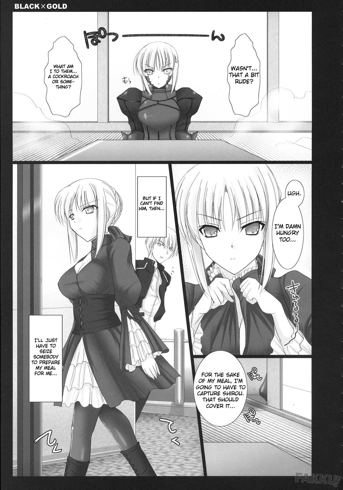 (C72) [うどんや (鬼月あるちゅ、ZAN)] BLACKxGOLD (Fate/hollow ataraxia) [英訳] [無修正]