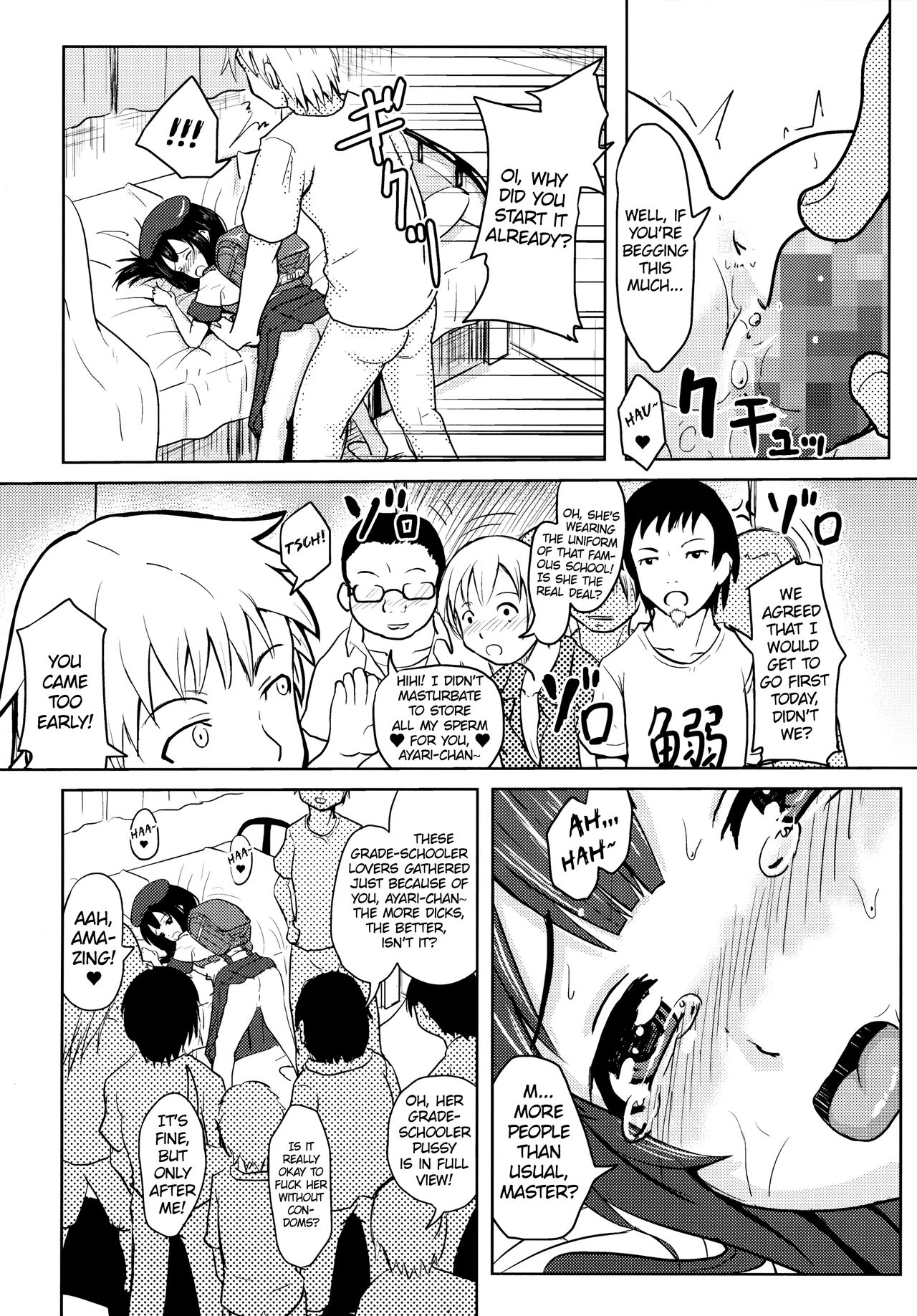 (コミティア112) [九十九里ニャ獣会 (不良品)] 小○生ビッチは最高だぜ!小早川綾梨の夜遊び編 [英訳]