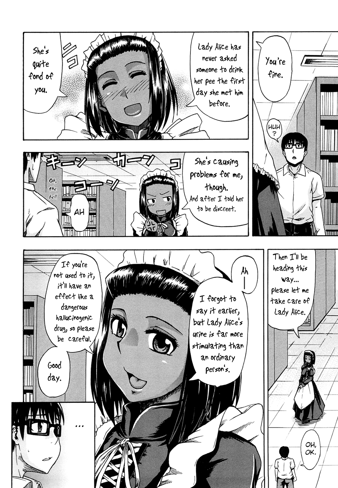 [高城ごーや] 飲尿アリス 第1-3話 + 番外編 [英訳]
