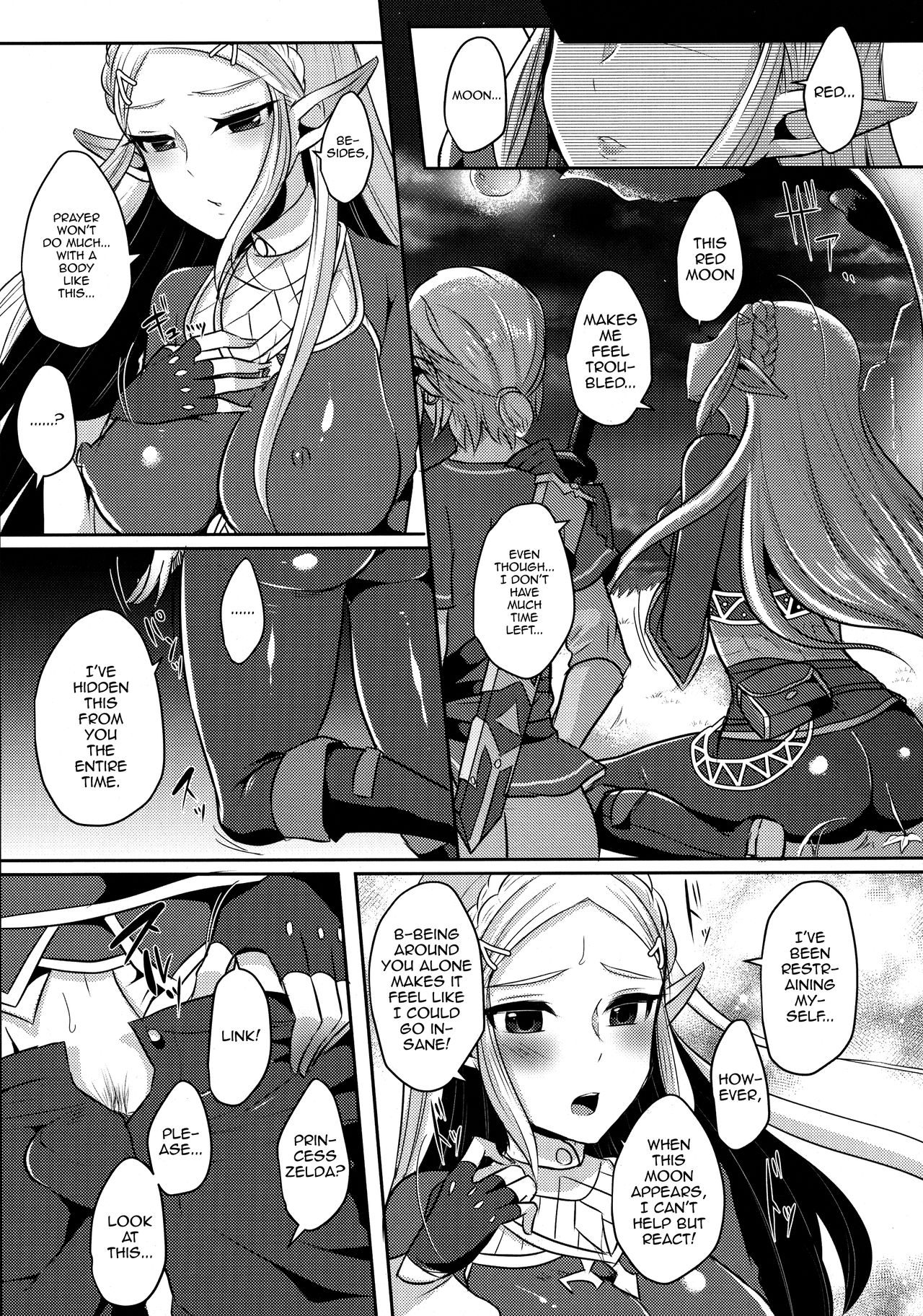 (C93) [まるちぃず (るんるん)] 誘惑の赤い月と二人の秘密 (ゼルダの伝説) [英訳]