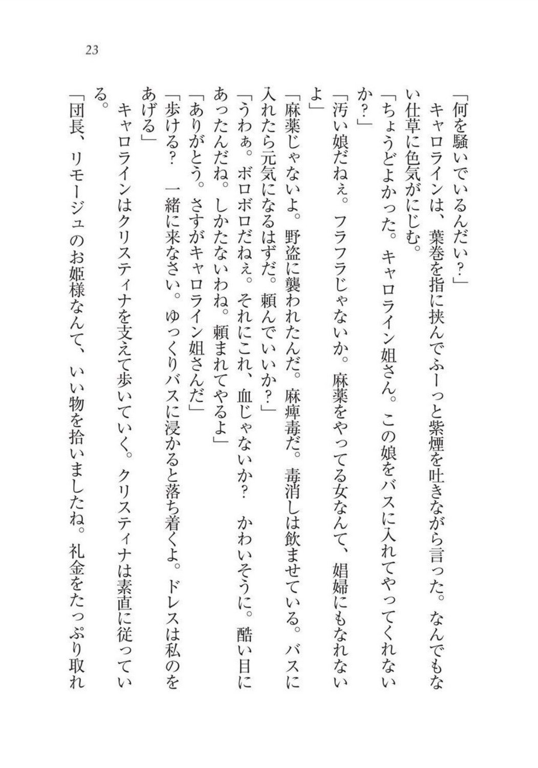 クリスティーナ戦記ほうしの姫岸からコックキョウの少年