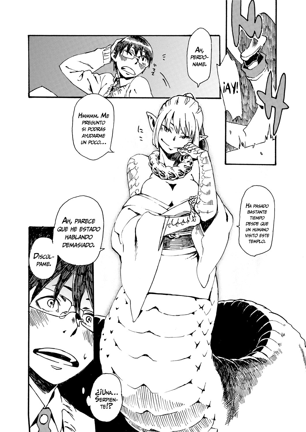 うわばみまいり| Visitando a una serpiente enorme