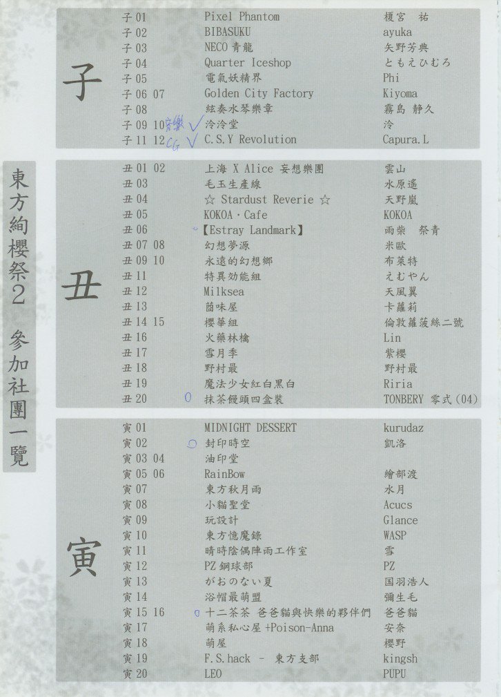 東方絢櫻祭2場事 東方絢櫻祭2場事