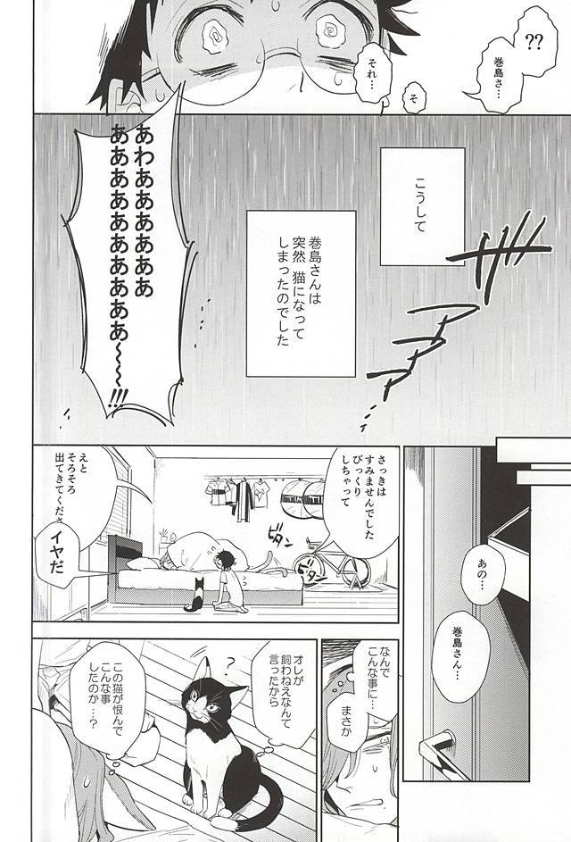 牧島さんが猫に夏島今下。