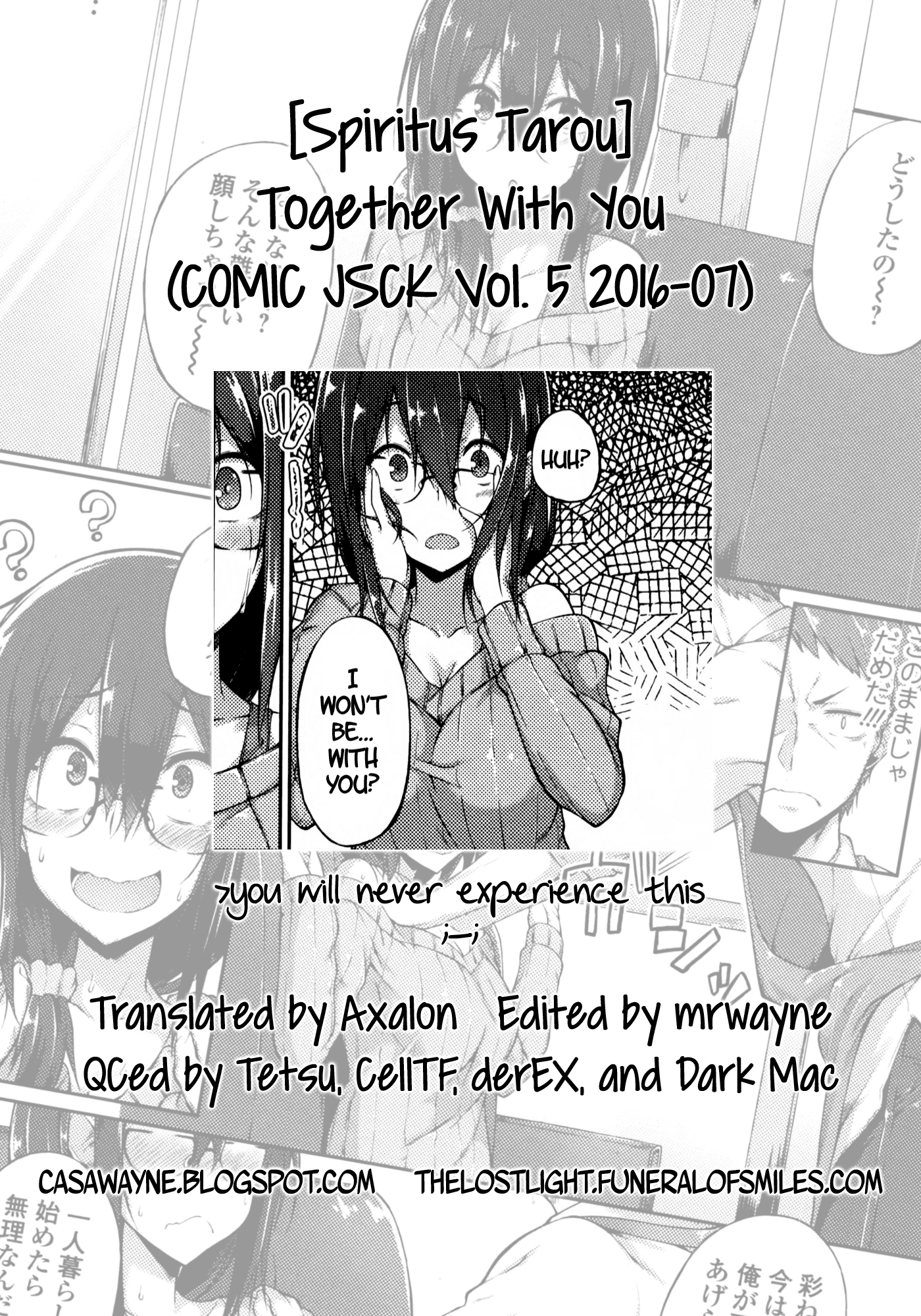一生にいたよ|一緒にあなた= CW + TLL =
