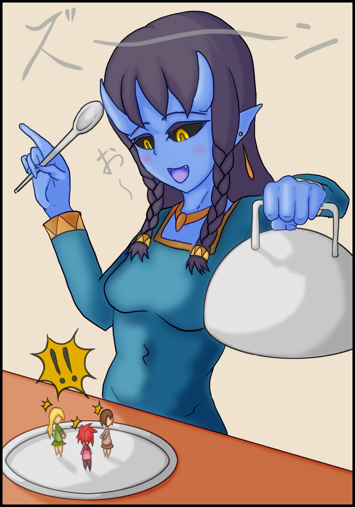 ジンガイ娘の食器