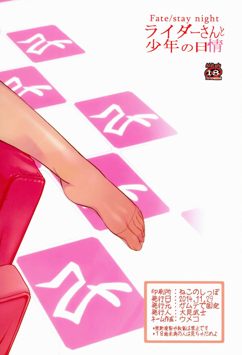 Fate / staynightライダーと少年の毎日の愛情/ Fate