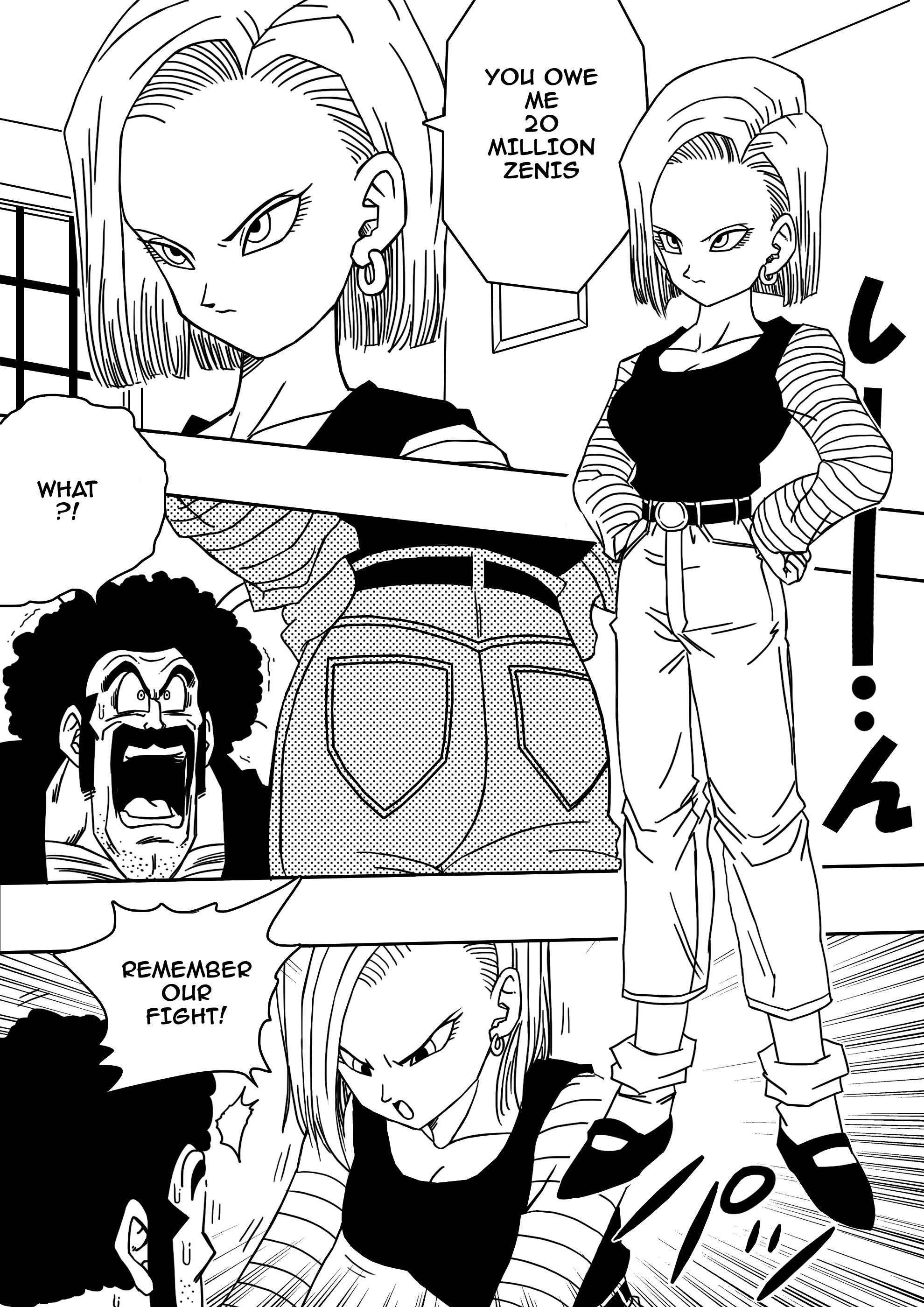 Android N18とミスターサタンの戦闘機間の性交！