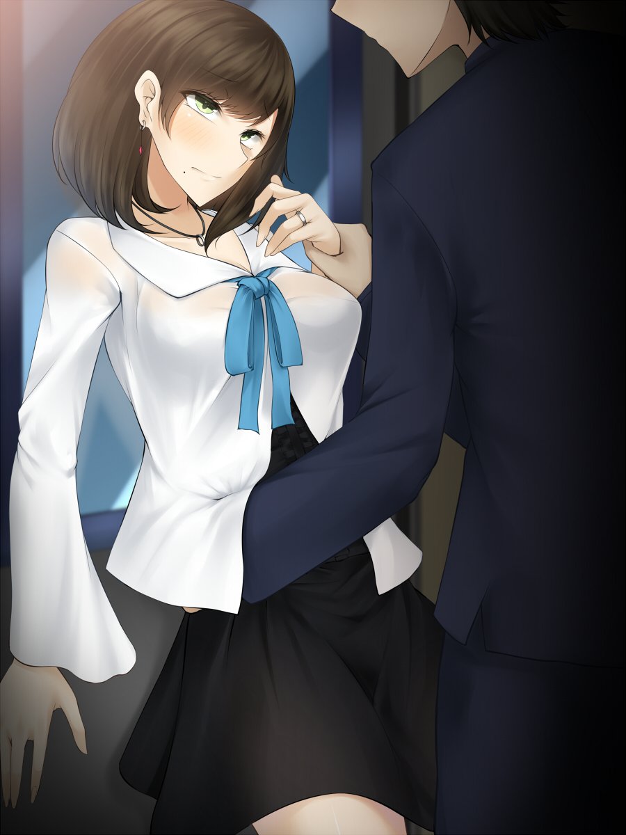 でんしゃのなか、みつのおふけい