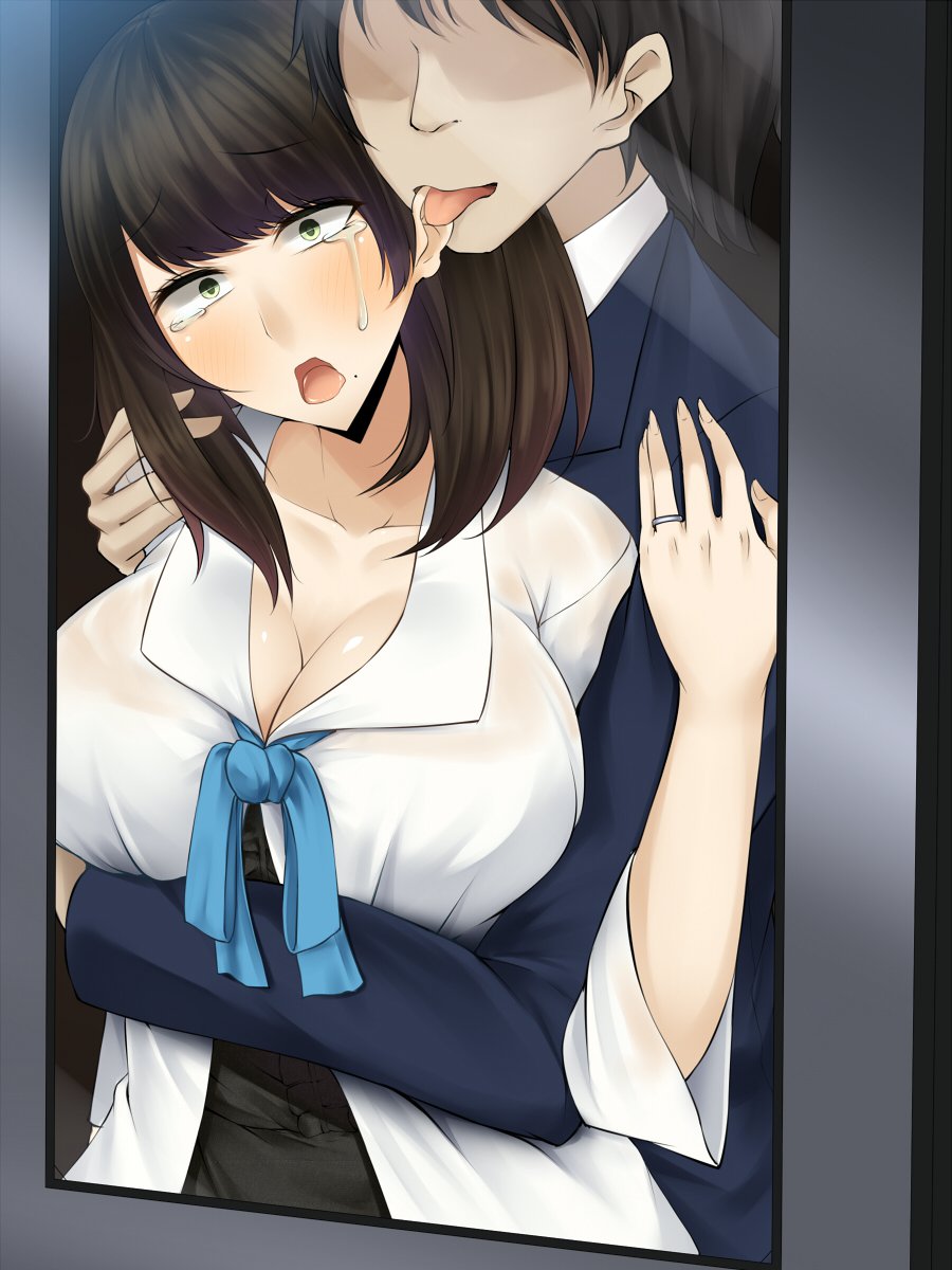 でんしゃのなか、みつのおふけい