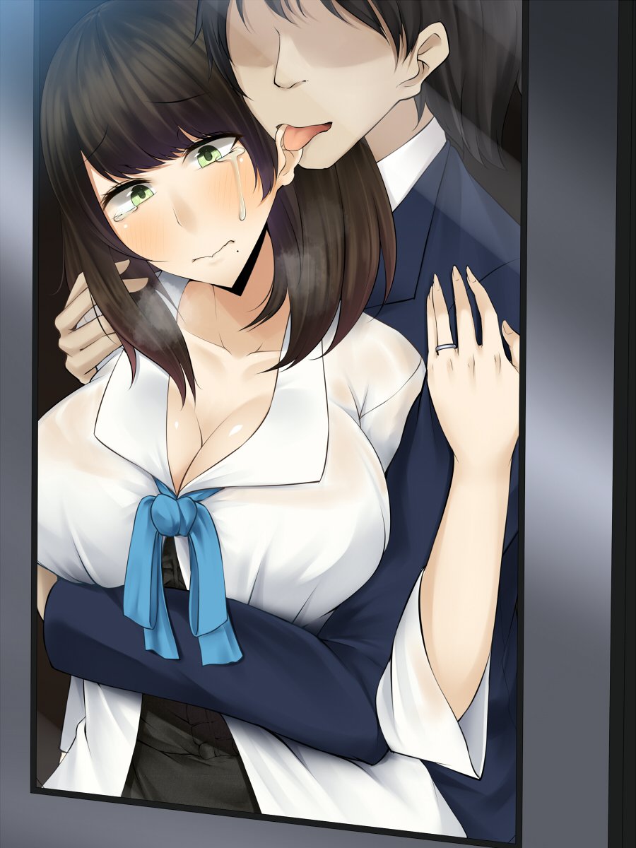 でんしゃのなか、みつのおふけい
