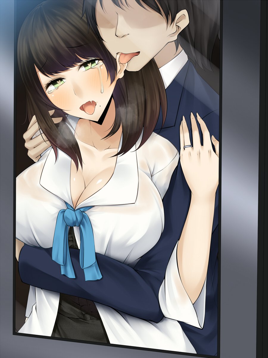 でんしゃのなか、みつのおふけい