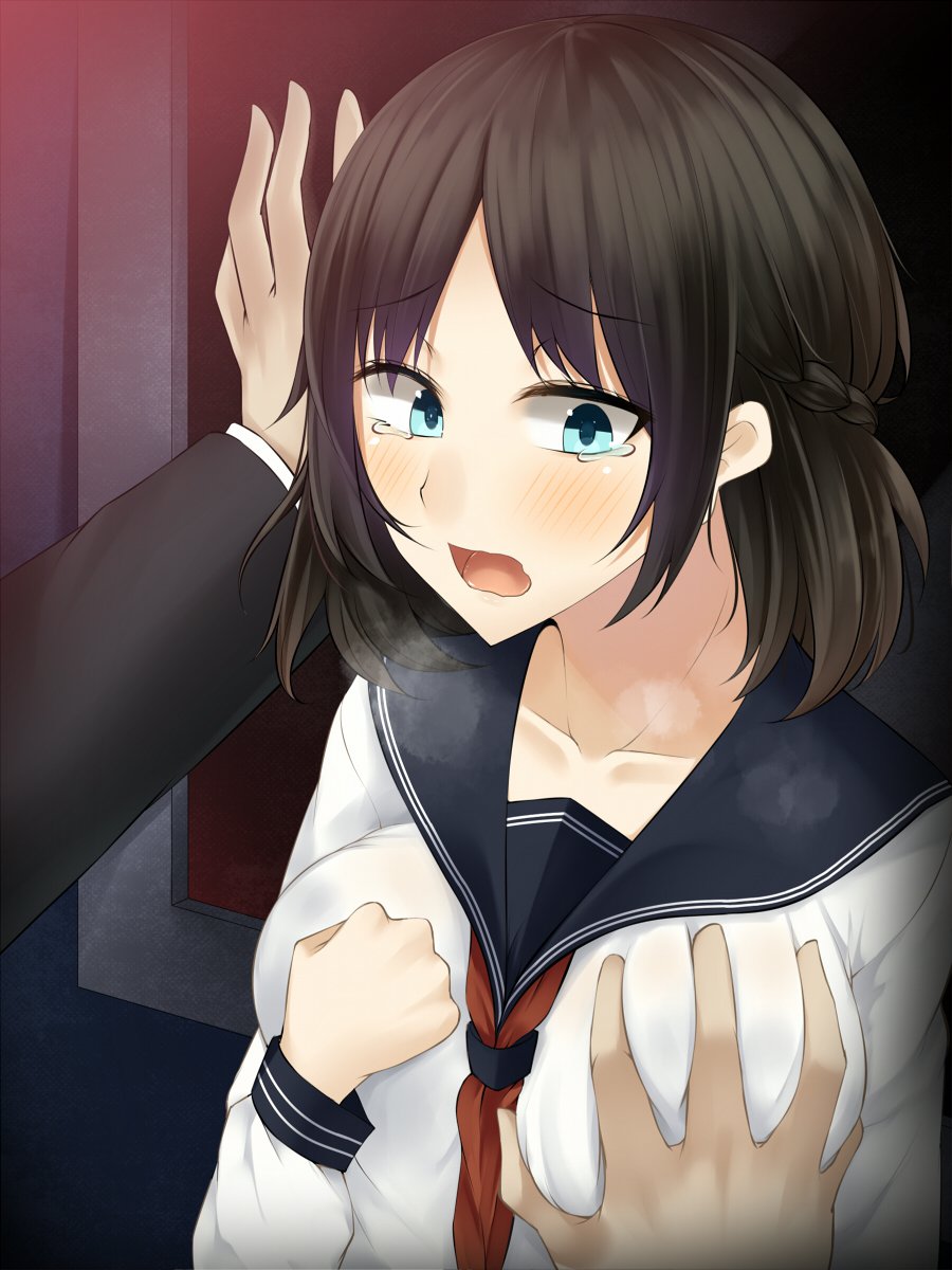 でんしゃのなか、みつのおふけい