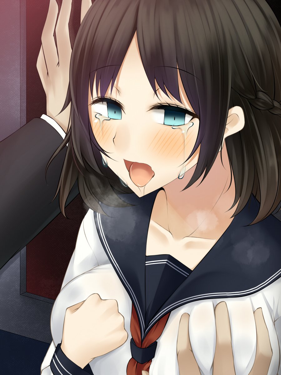 でんしゃのなか、みつのおふけい