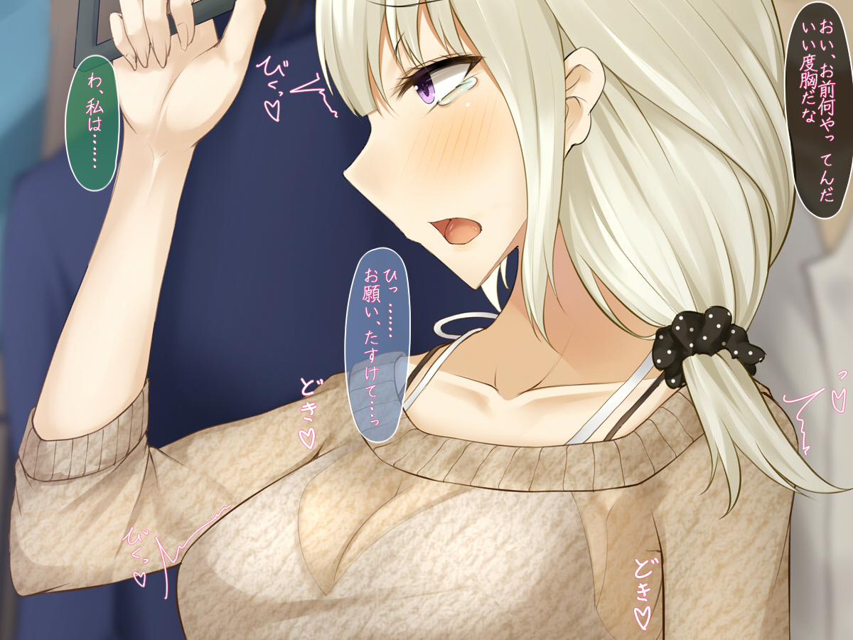 でんしゃのなか、みつのおふけい