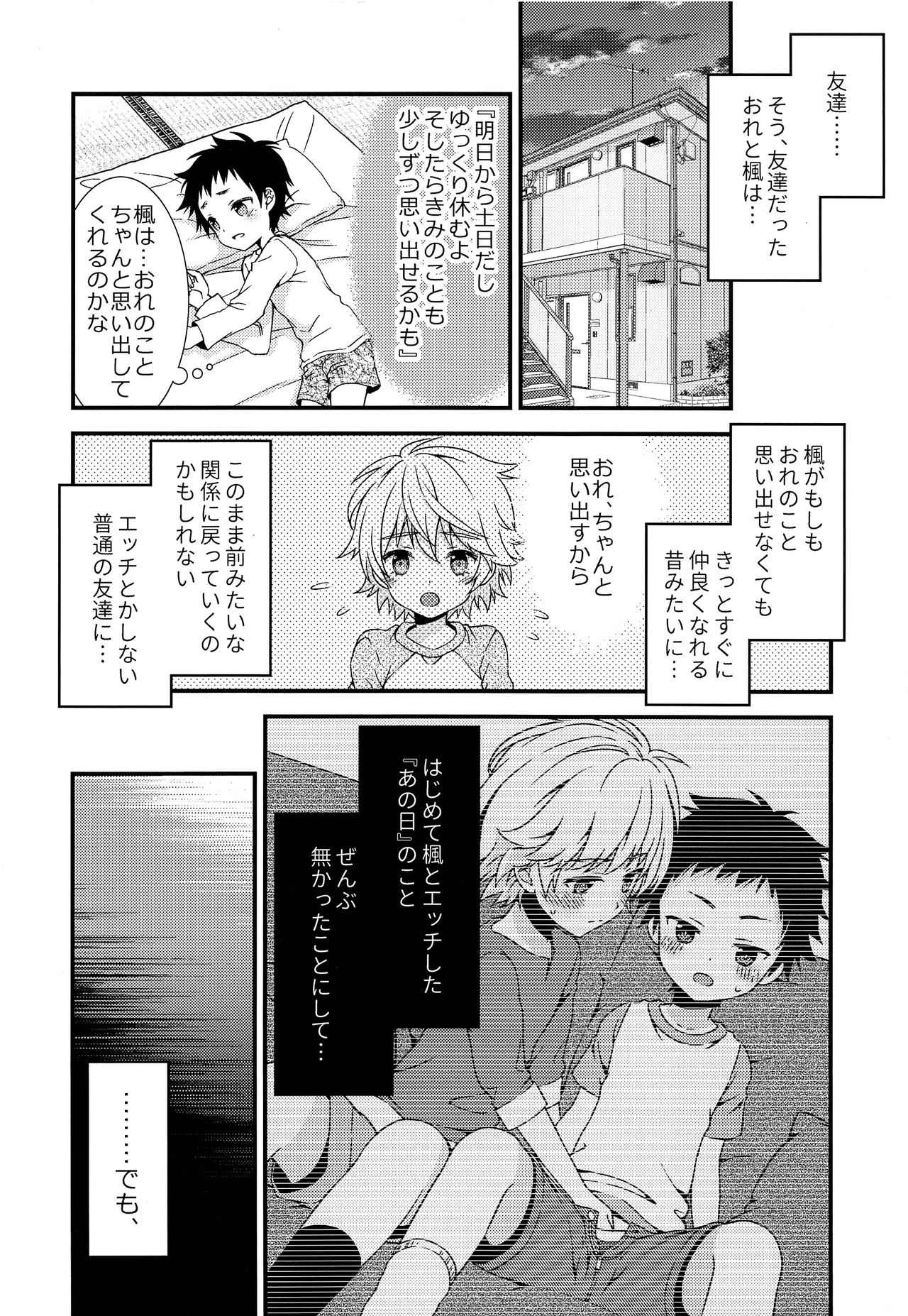 (C95) [FlowerBlade (ri.)] あの日、ぼくは親友とセックスした。...はずだった