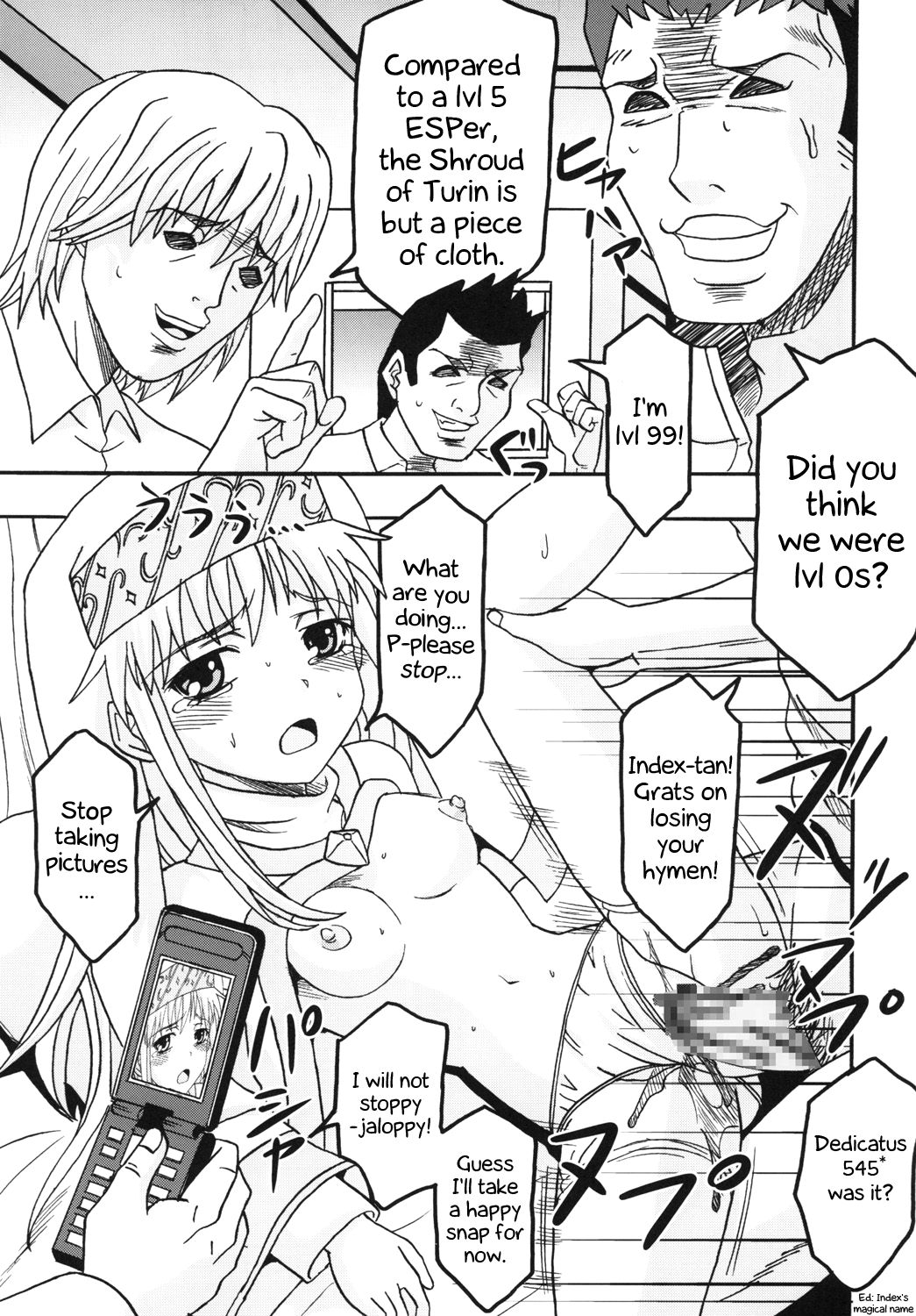 (C75) [聖=リオ (ぷりん、キチ●イ帝王)] とあるヲタクの淫書目録#1 (とある魔術の禁書目録) [英訳]