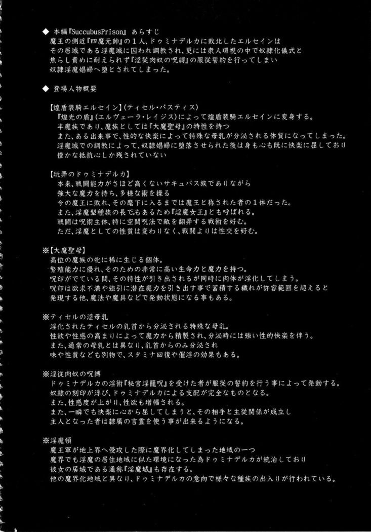 シールドナイトエルザインVol。 15サキュバス刑務所SMDC-翻訳]