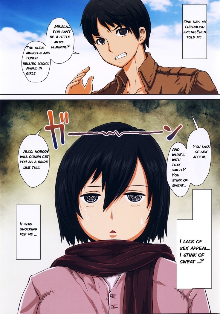 Fukkin Joshi Mikasa Ackerman wa Taishuu ga Ki ni naru Otoshigoro。