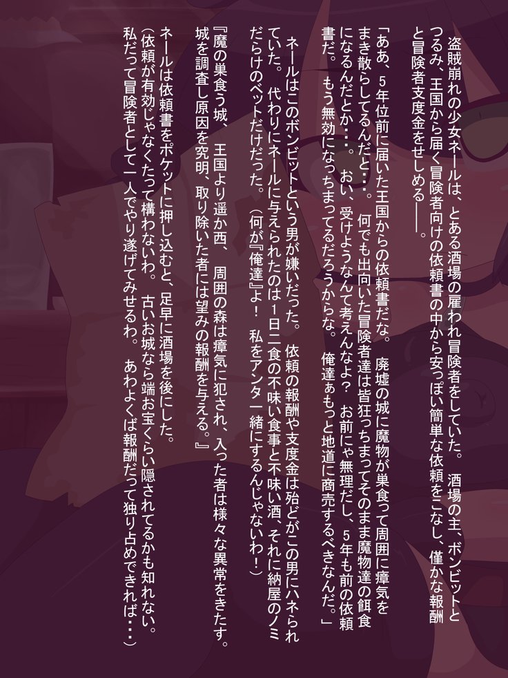 ぬすっとねるとまもののしろ。 ぬすっとねるとまもののしろ。