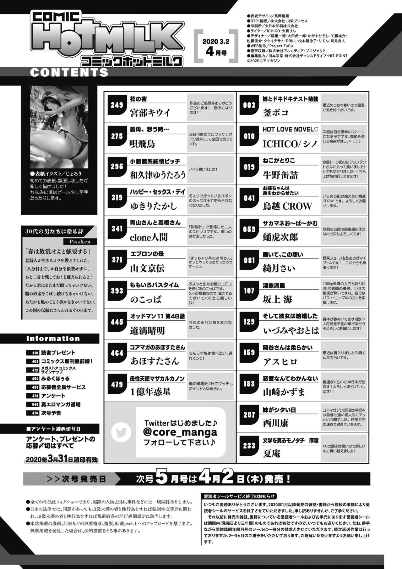 コミックホットミルク 2020年4月号 [DL版]
