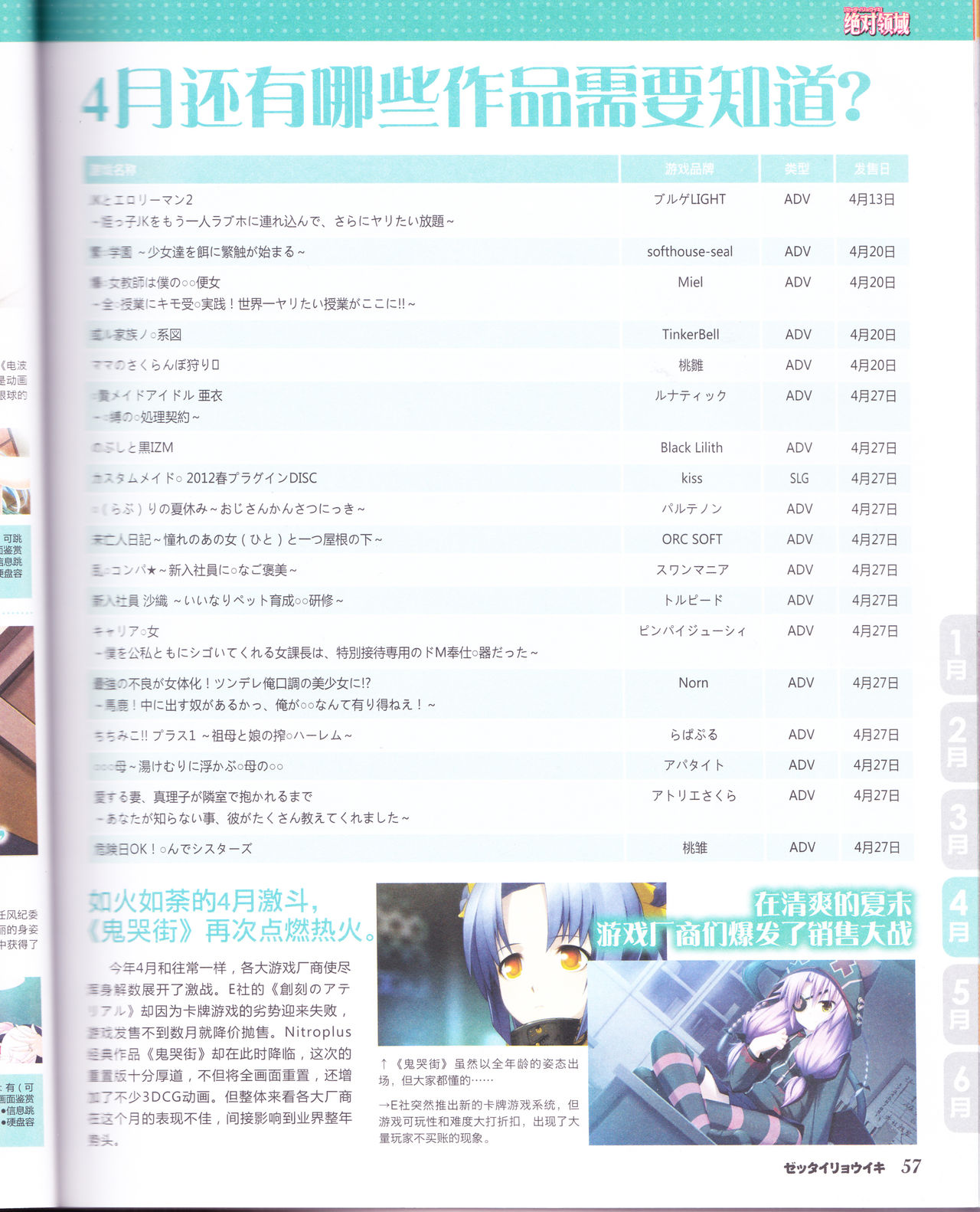 绝对领域Gal游戏年鉴2012