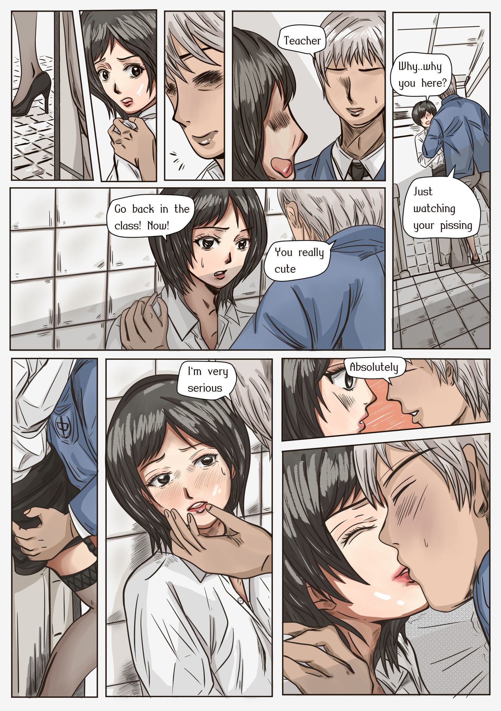 先生をトイレに閉じ込める