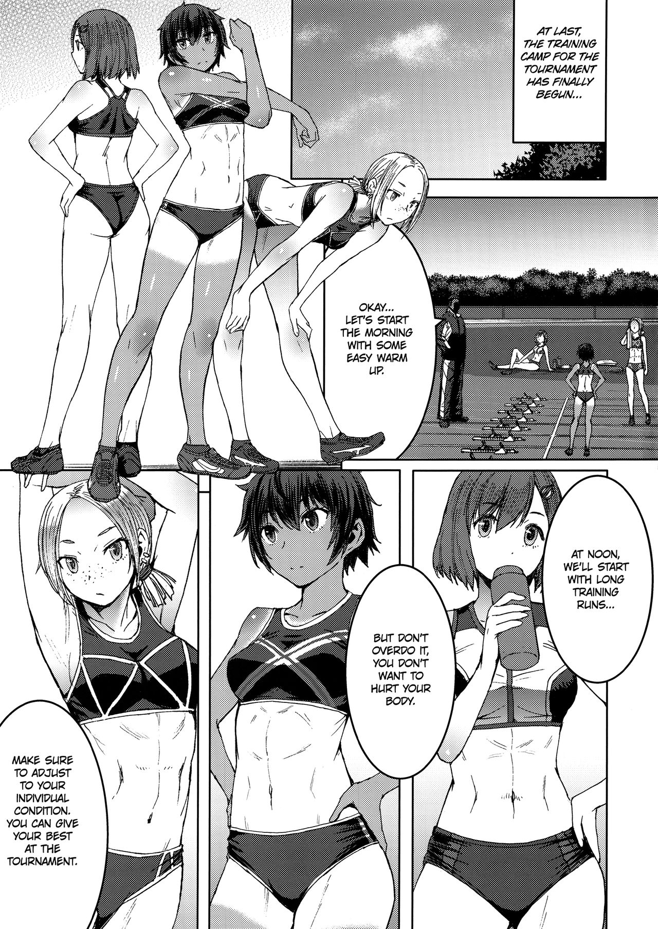 (C95) [爆乳フルネルソン (黒龍眼)] 女子陸上交尾 (団体の部) [英訳]