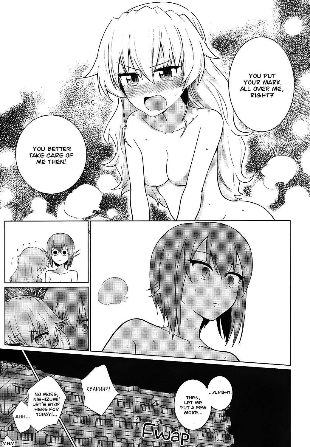 [やわらか書店 (やわらかブラック)] まほとチョビはまだ付き合わない (ガールズ&パンツァー) [英訳] [DL版]
