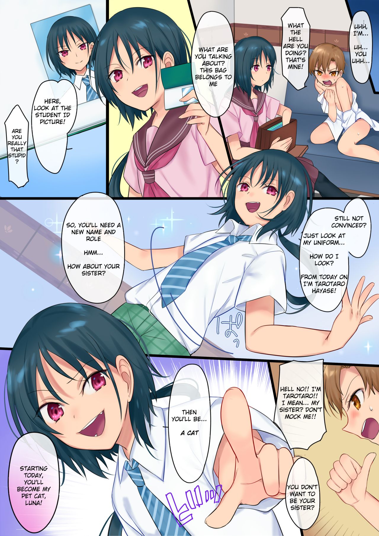 [午前七時の合わせカガミ (kagami0235、柊ぽぷら)] 悪魔の愛玩ペット～絶望の牝化制裁!!～ [英訳]