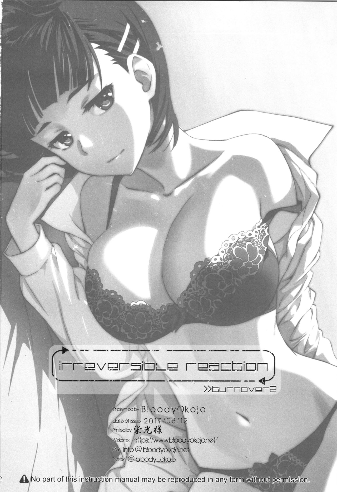 (C96) [Bloody Okojo (きゃびあ、モジャコ)] irreversible reaction (ソードアート・オンライン) [英訳]
