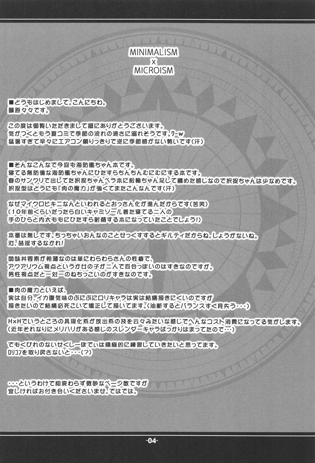 (C94) [ころころころんぴ (藤原々々)] MINIMALISM × MICROISM (艦隊これくしょん -艦これ-)