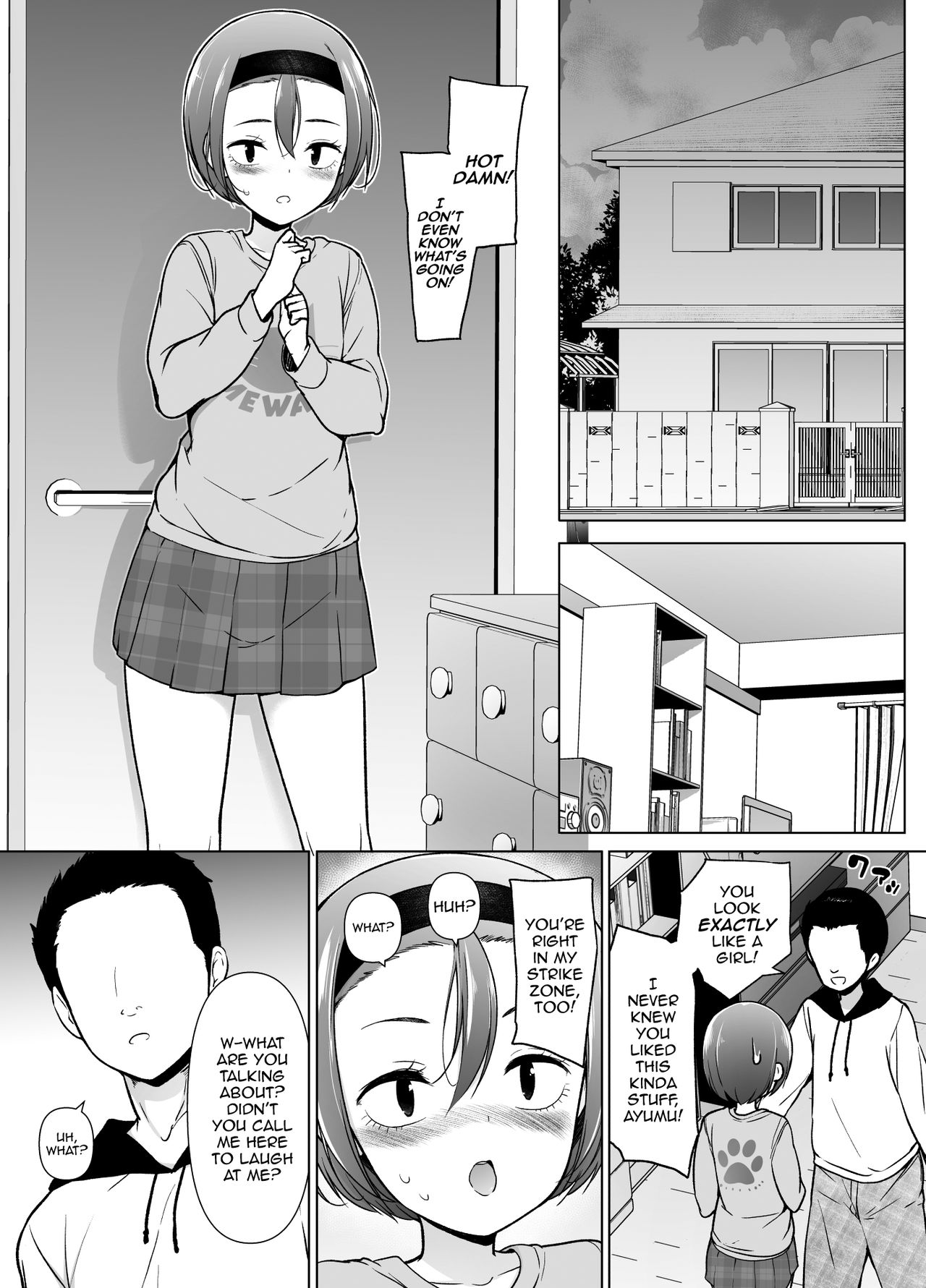 [ゆるやか島] 警戒心高めの女装っ子が同級生に言い寄られてエッチなことしちゃうお話 [英訳]