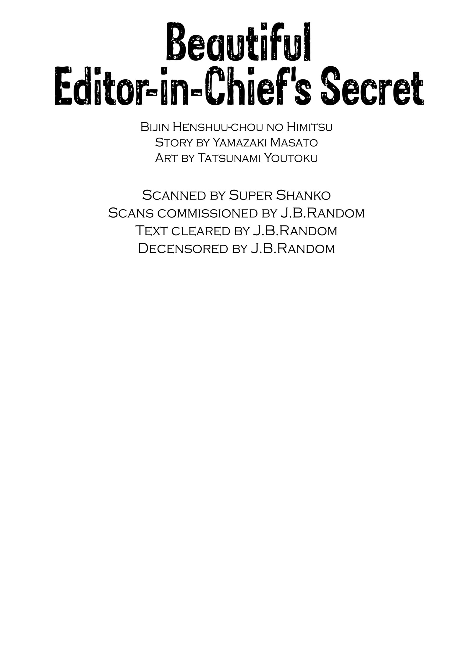 Bijin Henshuu-chou no Himitsu |美しい編集長の秘密のCh。 1-4