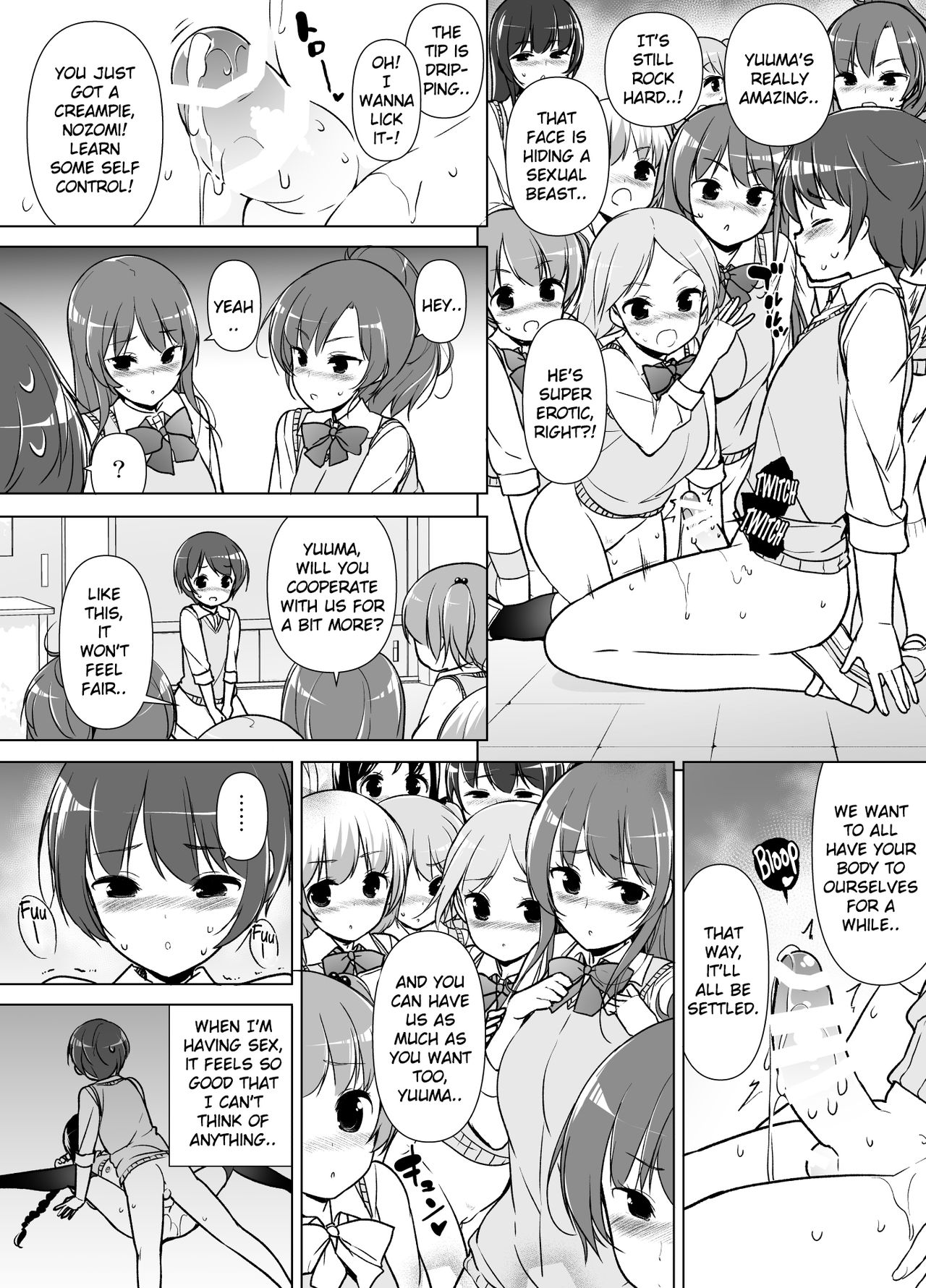 [まっさら島 (元虫)] ハーレムten～一人で10人お相手！！[英訳]
