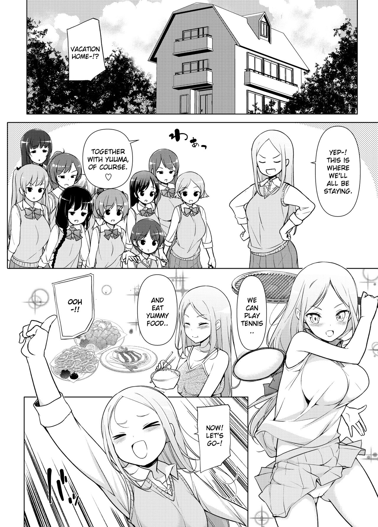 [まっさら島 (元虫)] ハーレムten～一人で10人お相手！！[英訳]