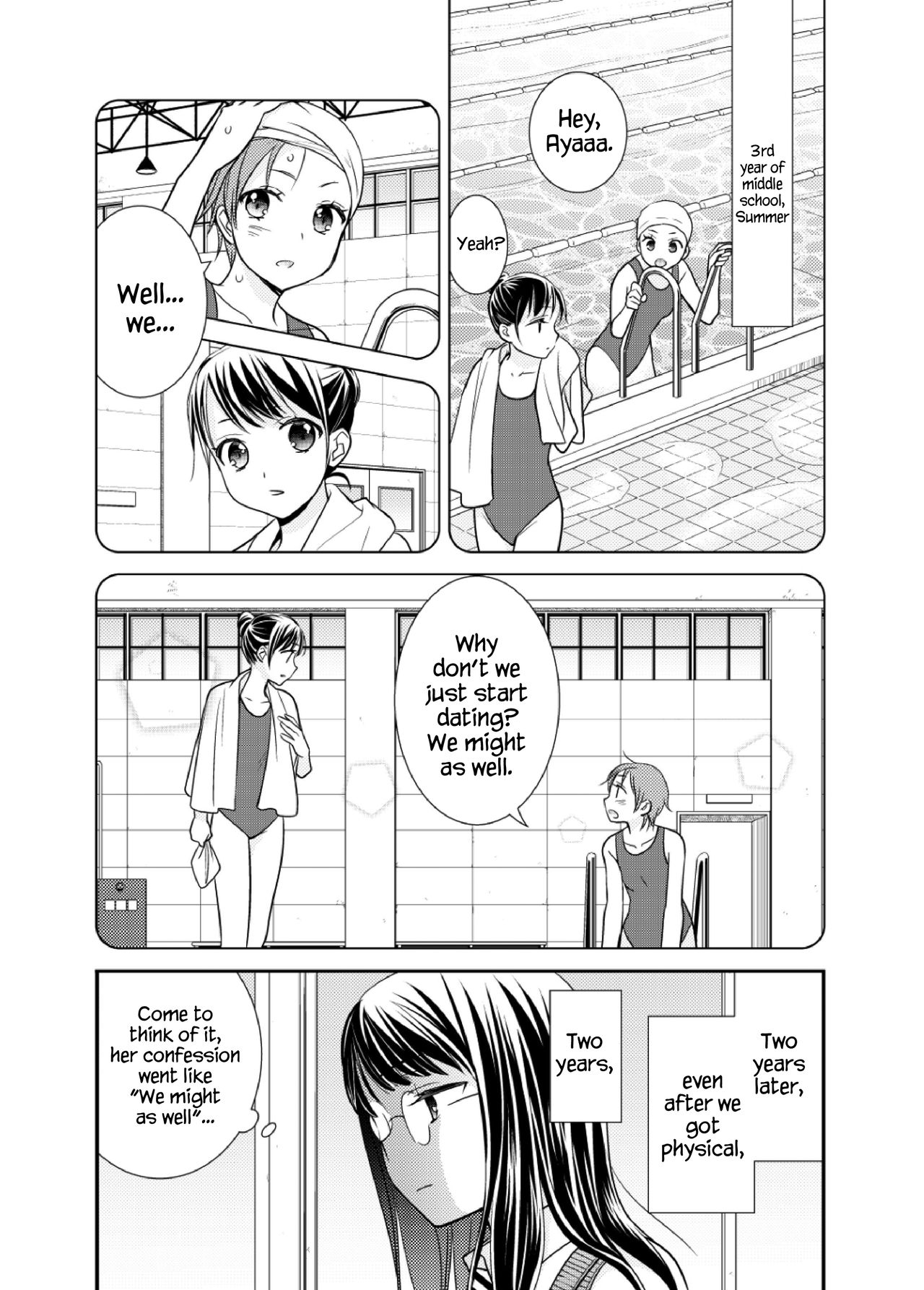 [スイートピー、COCOA BREAK (大島智、大島永遠)] 女子更衣室水泳部 [英訳] [DL版]