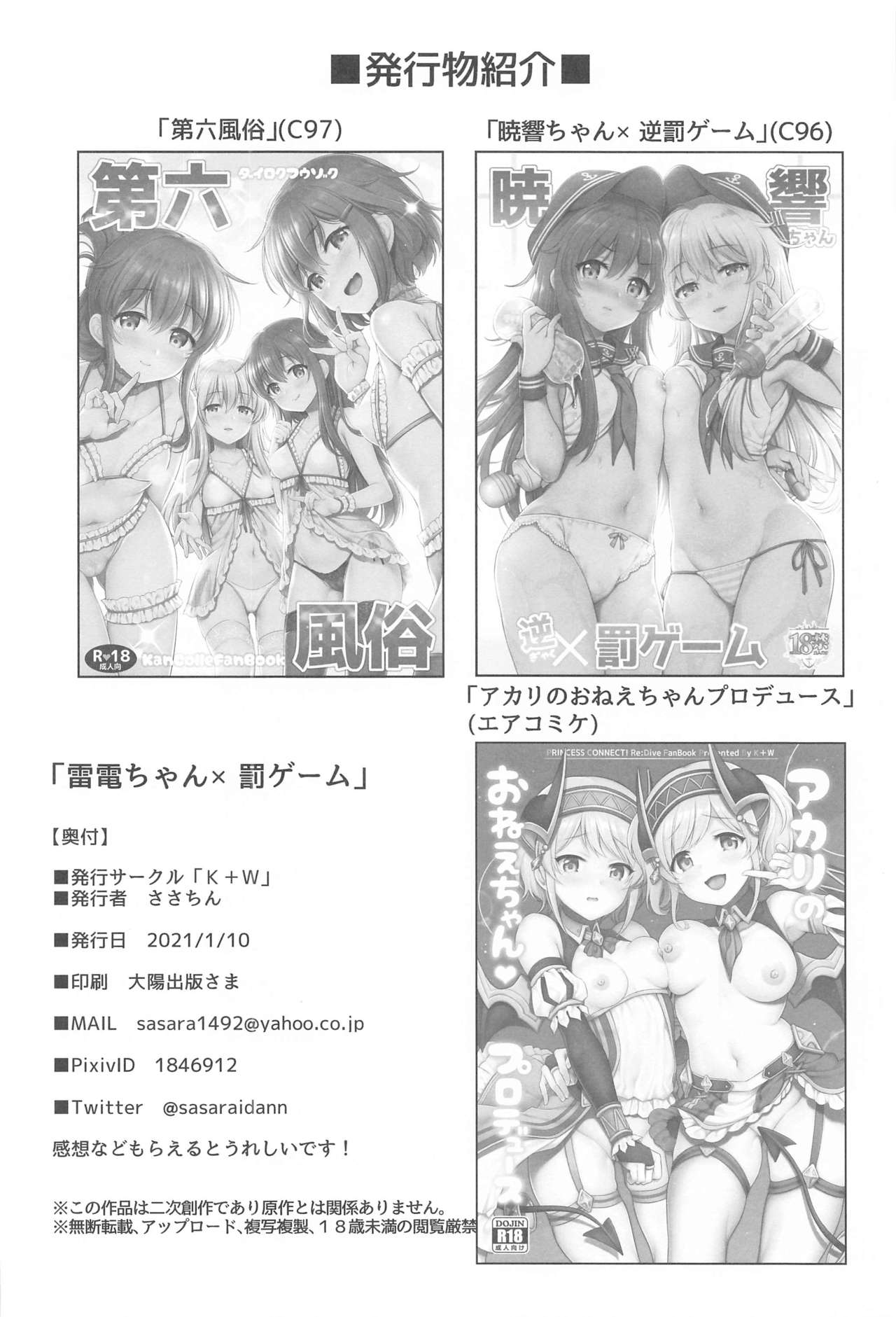 (AC2) [K+W (ささちん)] 雷電ちゃん×罰ゲーム (艦隊これくしょん -艦これ-)