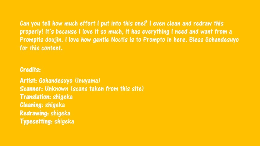 (SPARK12) [ごはんですよ (犬山)] 早熟少年 (ファイナルファンタジーXV) [英訳]