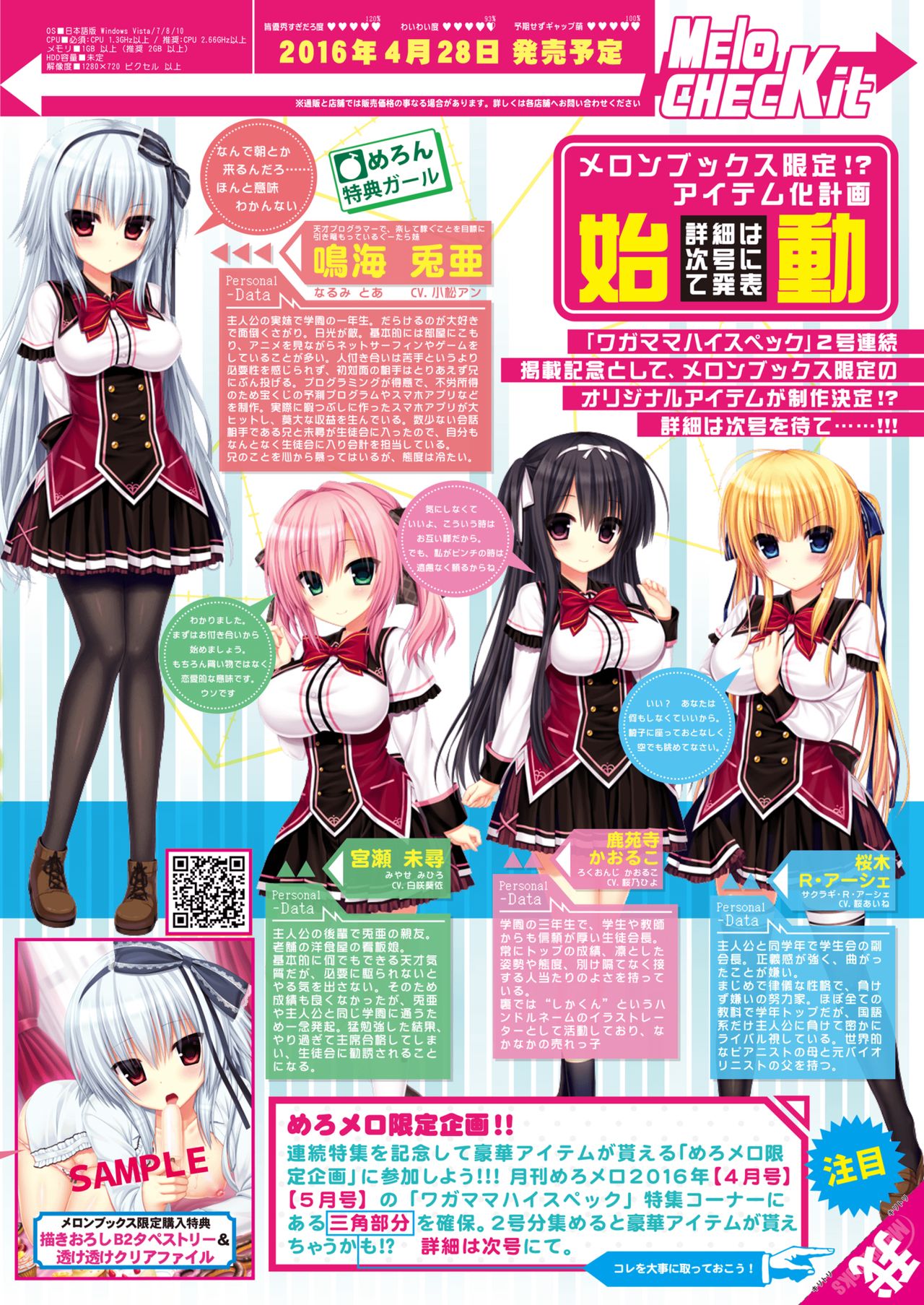 [メロンブックス] 月刊めろメロ2016年4月号