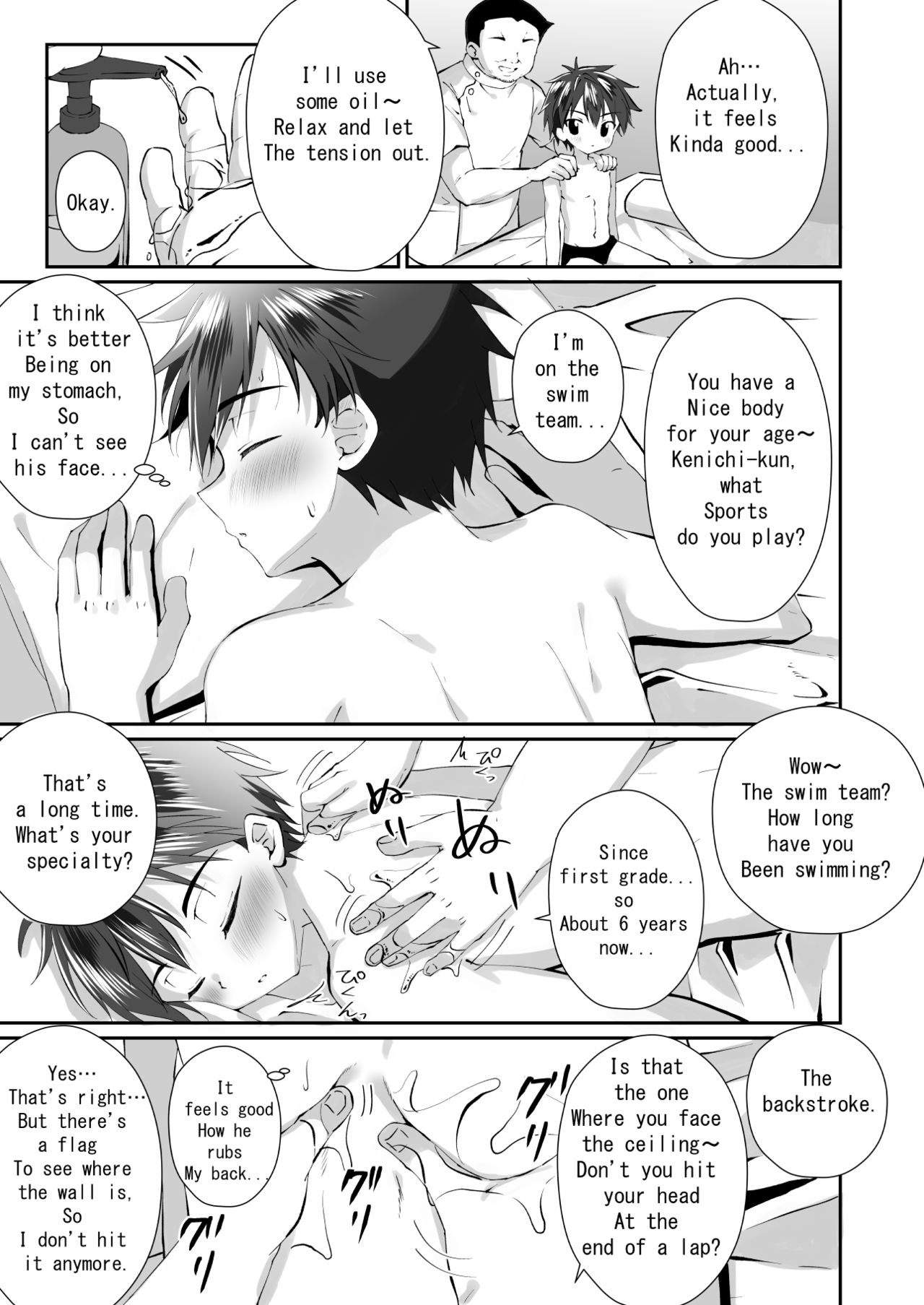 [ぺこ連盟 (こーすけぽけ)] マッサージ受けにきた筋ショタを拘束してガン掘り [英語] [DL版]