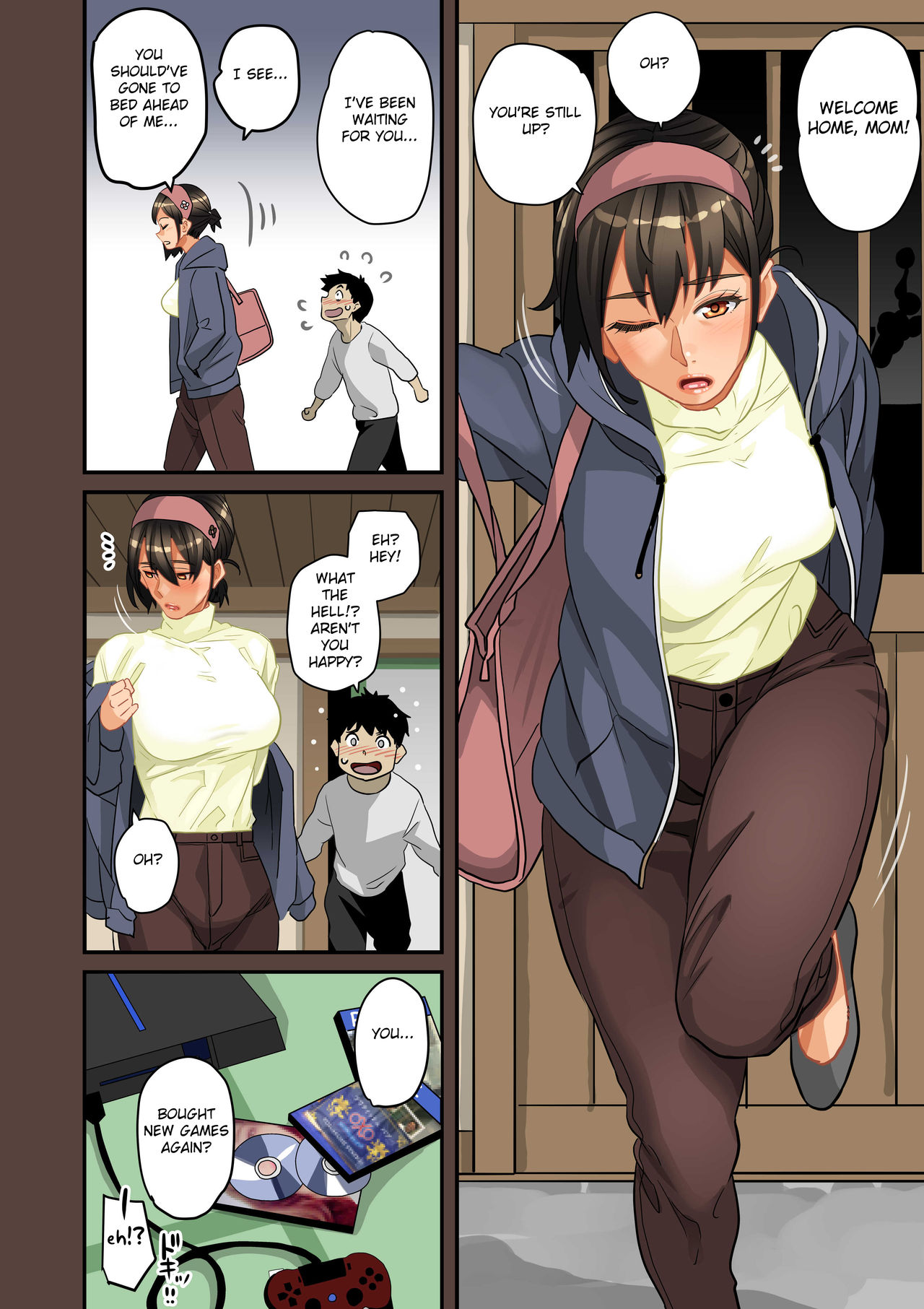 [華フック] 全員失格・母親のメス豚セックス調教記録 [英訳]