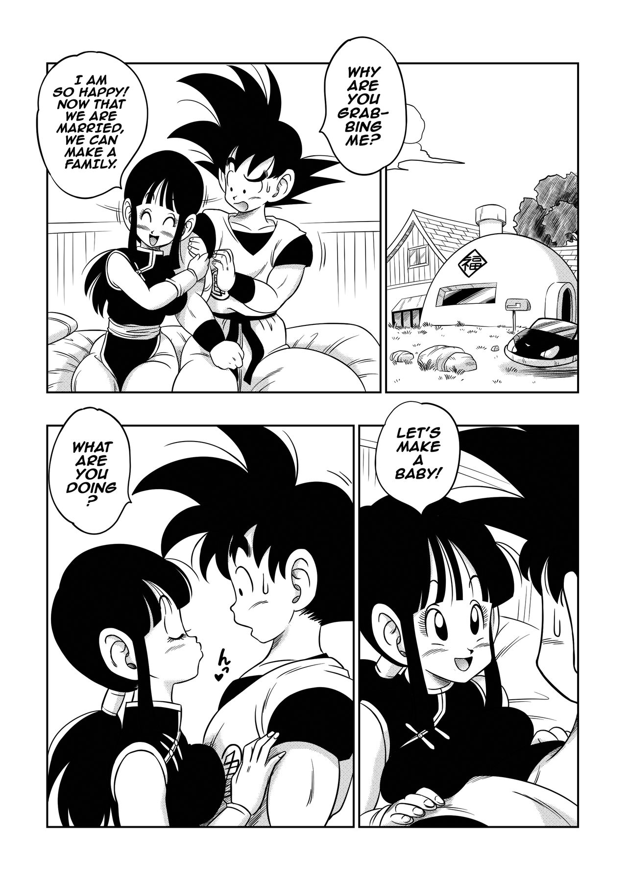 [山本同人] "古来からのならわし" 新妻へのエッチないたずら (ドラゴンボールZ) [英語]