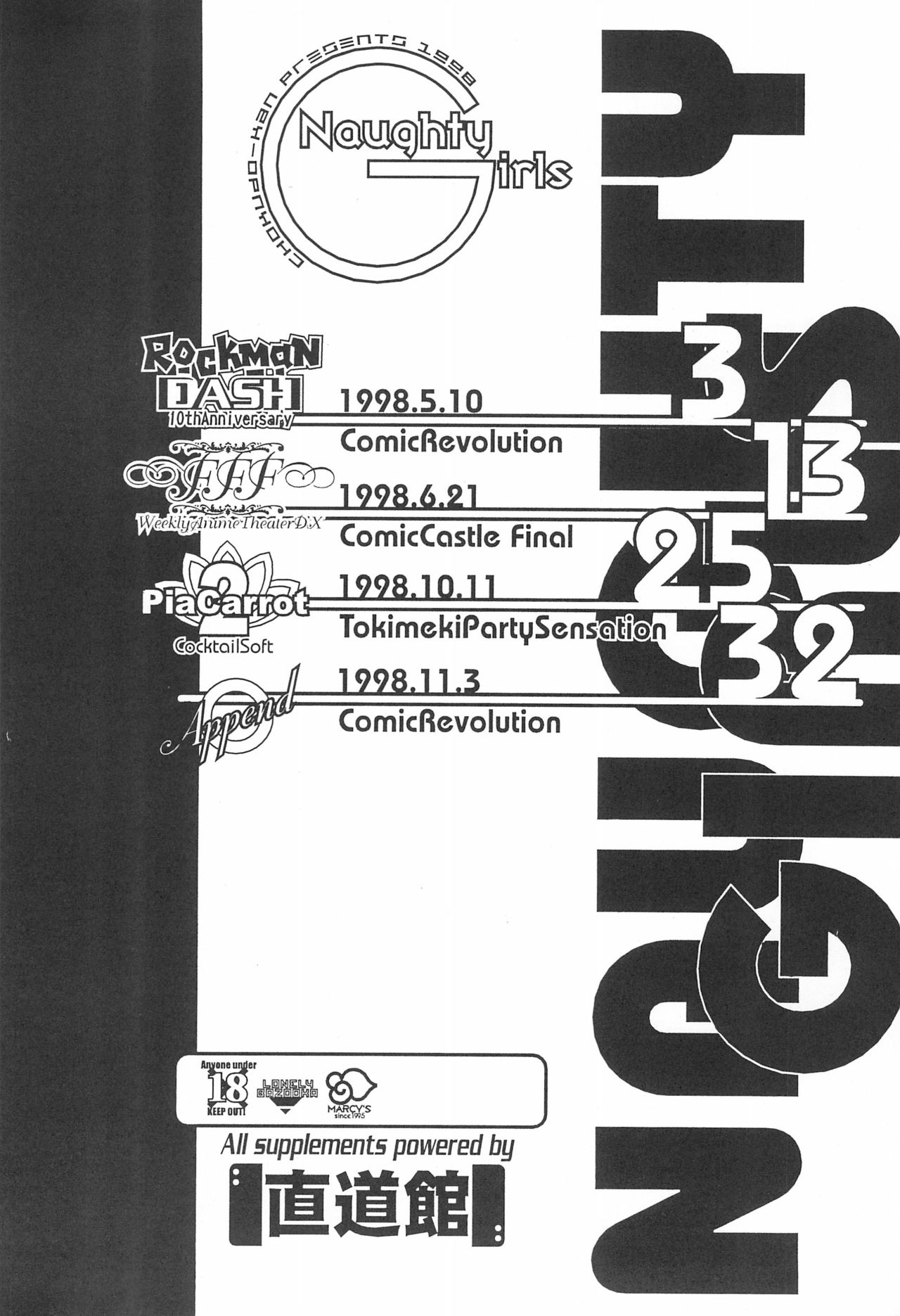 (Cレヴォ24) [直道館 (ホルモン恋次郎、MARCYどっく)] Naughty Girls (よろず)