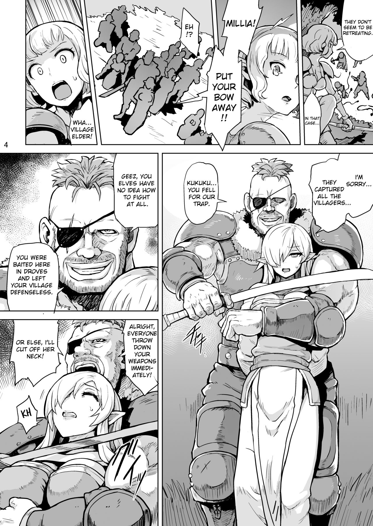 [V-SLASH (夕霧)] 淫欲に狂いしエルフ達の唄 [英訳] [DL版]