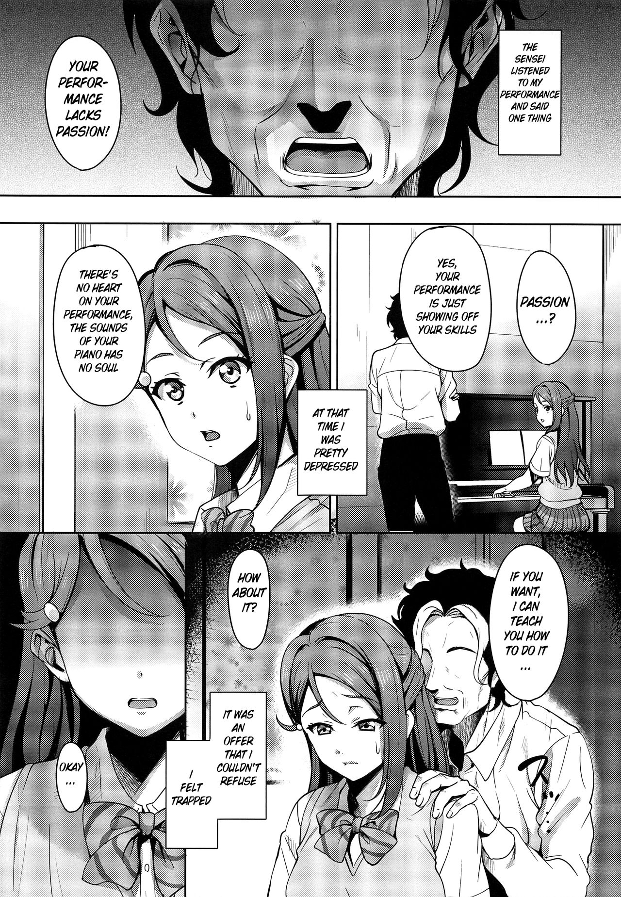 (C91) [mon-petit (もんぷち)] あの日彼女がピアノを弾けなかったわけ (ラブライブ! サンシャイン!!) [英訳]