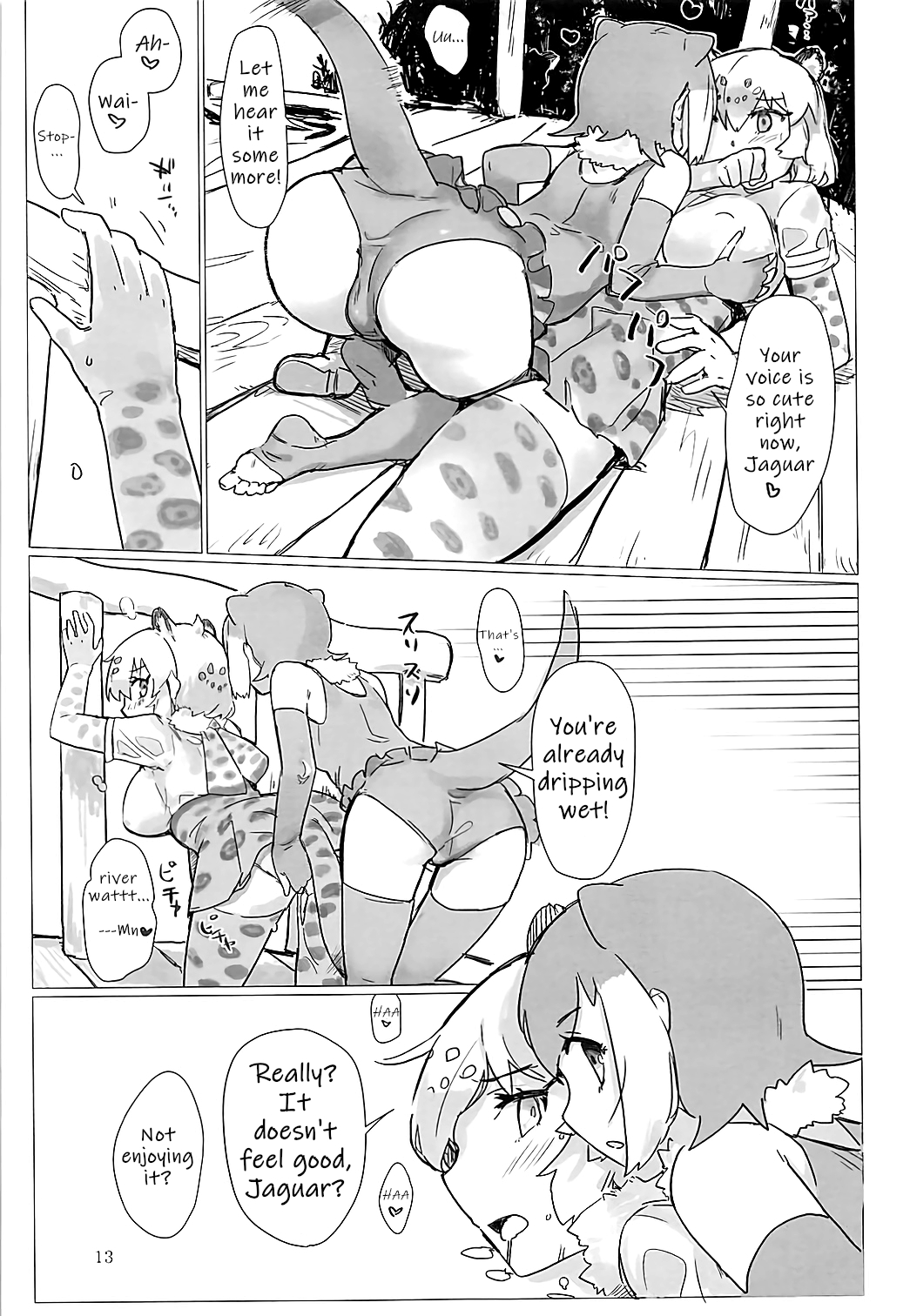 (おともだちになろうよ!2) [ネオテニーズ (あいみつ)] ジャガーちゃんと。 (けものフレンズ) [英訳]
